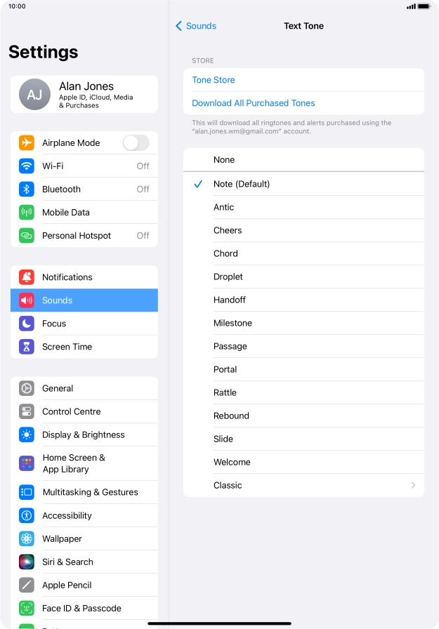 Press the required message tones to hear them.