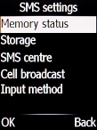 Select SMS centre.