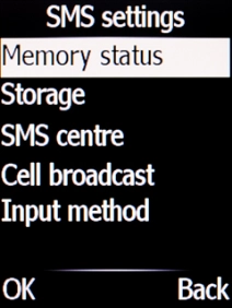 Select SMS centre.