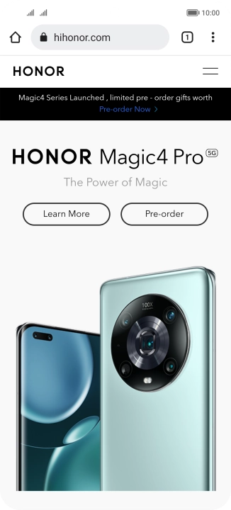 Press the address bar.