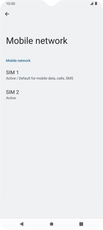 Press the required SIM.