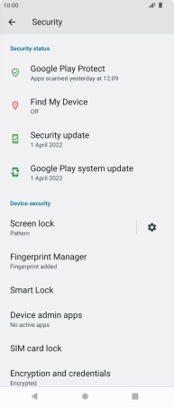 Press Screen lock and key in the current phone lock code.