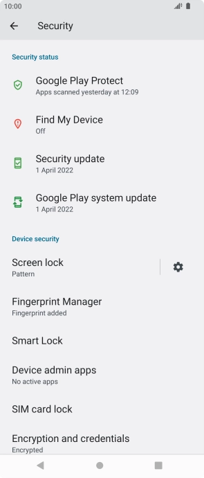 Press Screen lock and key in the current phone lock code.