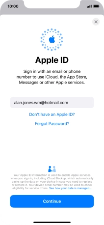 Press Continue. Press Continue.