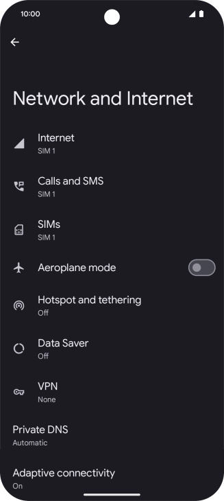 Press SIMs. Press SIMs.