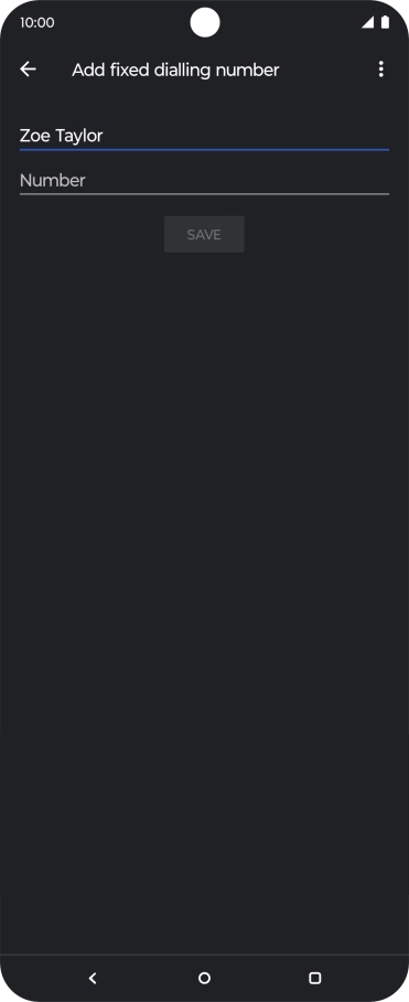 Press Number and key in the required phone number.