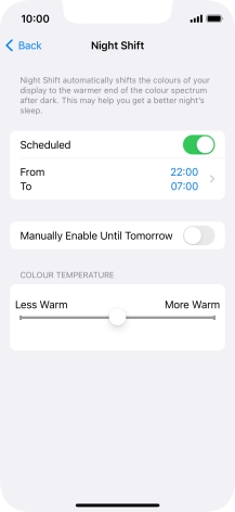 Press the indicator next to 