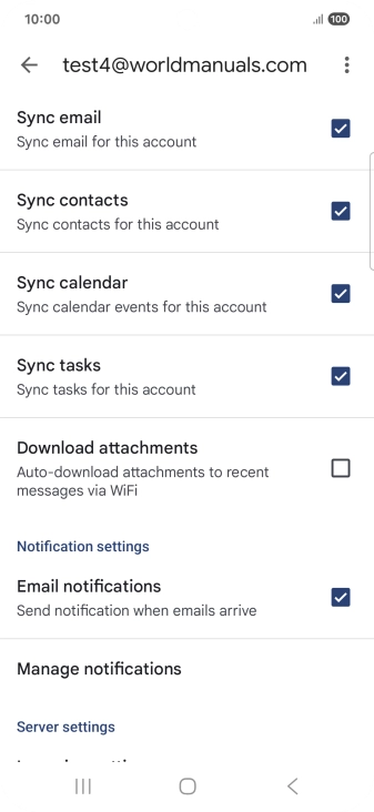 Press the field next to 