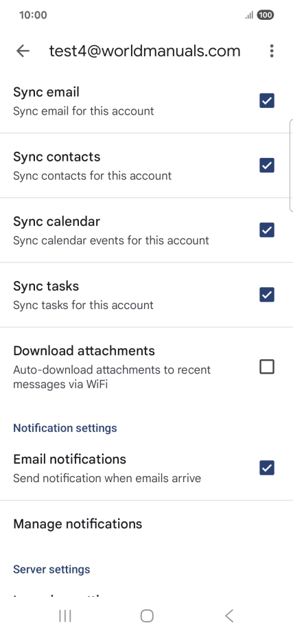 Press the field next to 