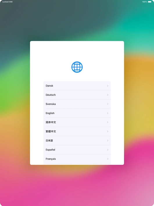 Press the required language. Press the required language.