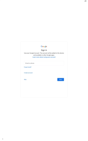 Press Email or phone and key in the username for your Google account.