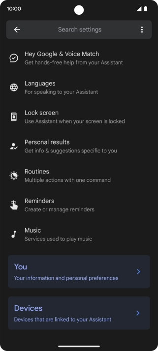 Press Hey Google & Voice Match.