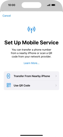 Press Use QR Code. Press Use QR Code.