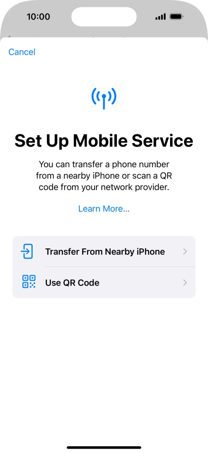 Press Use QR Code. Press Use QR Code.