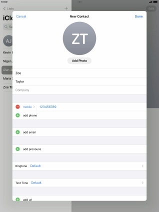 Press Done. Press Done.