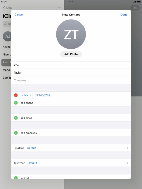 Press Done. Press Done.