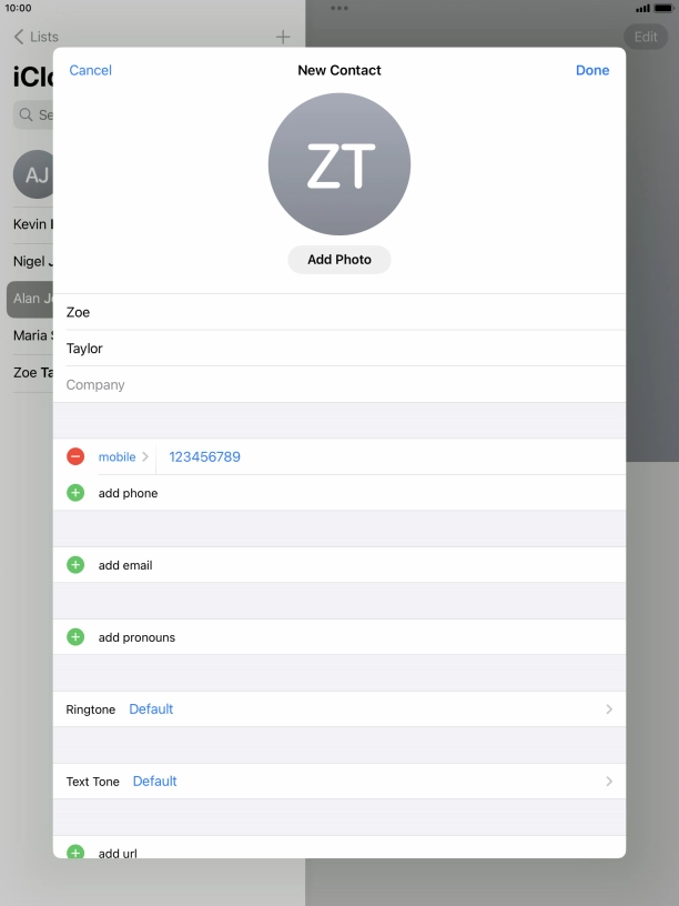 Press Done. Press Done.