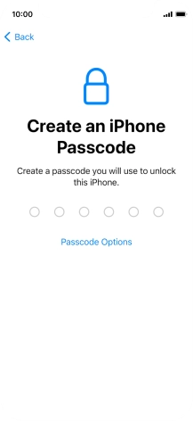 Press Passcode Options.