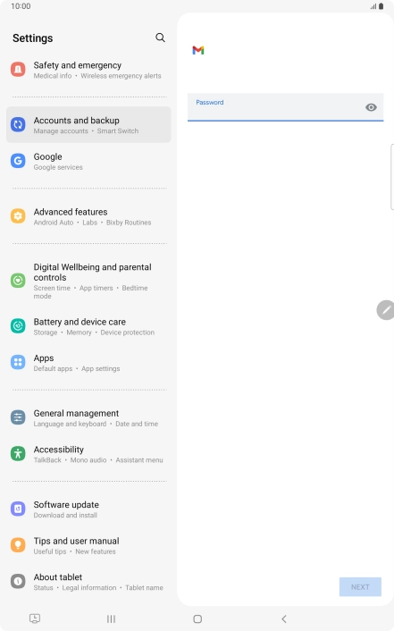 Press the field below 