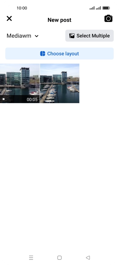 Press the required picture or video clip.