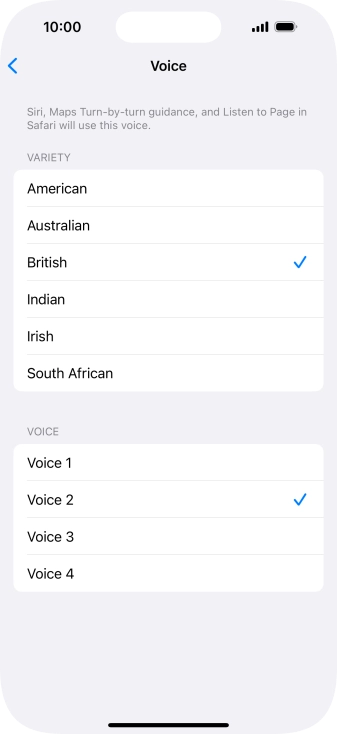 Press the required accent.