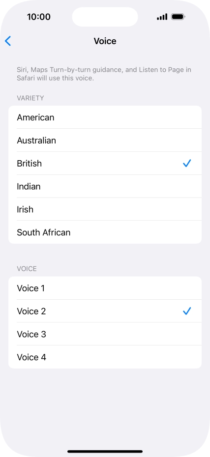 Press the required accent.