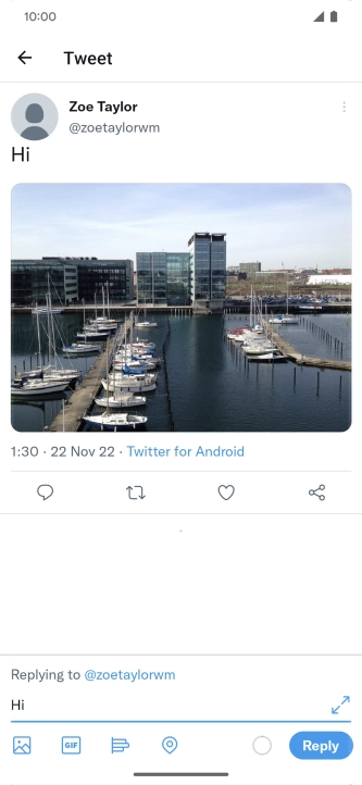 Write your reply and press Reply.