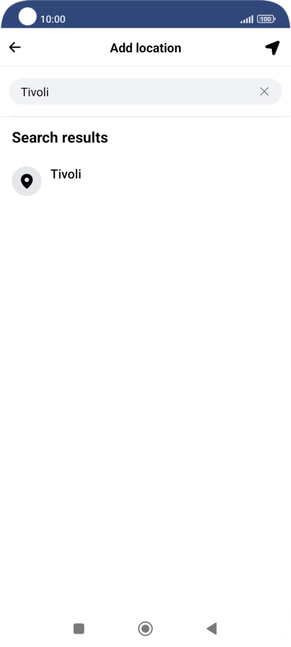 Press the required location.