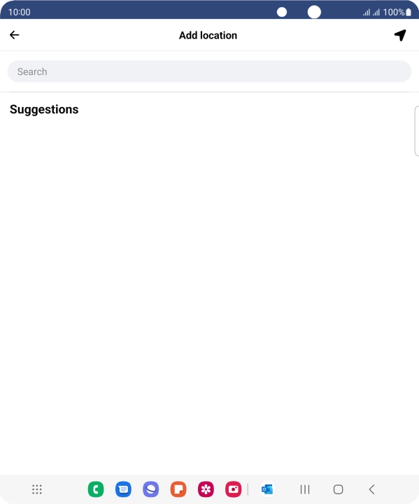 Press the search field and key in the required search word.