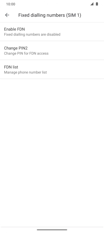 Press FDN list. Press FDN list.