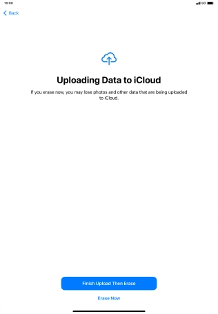 Press the required setting. Press the required setting.