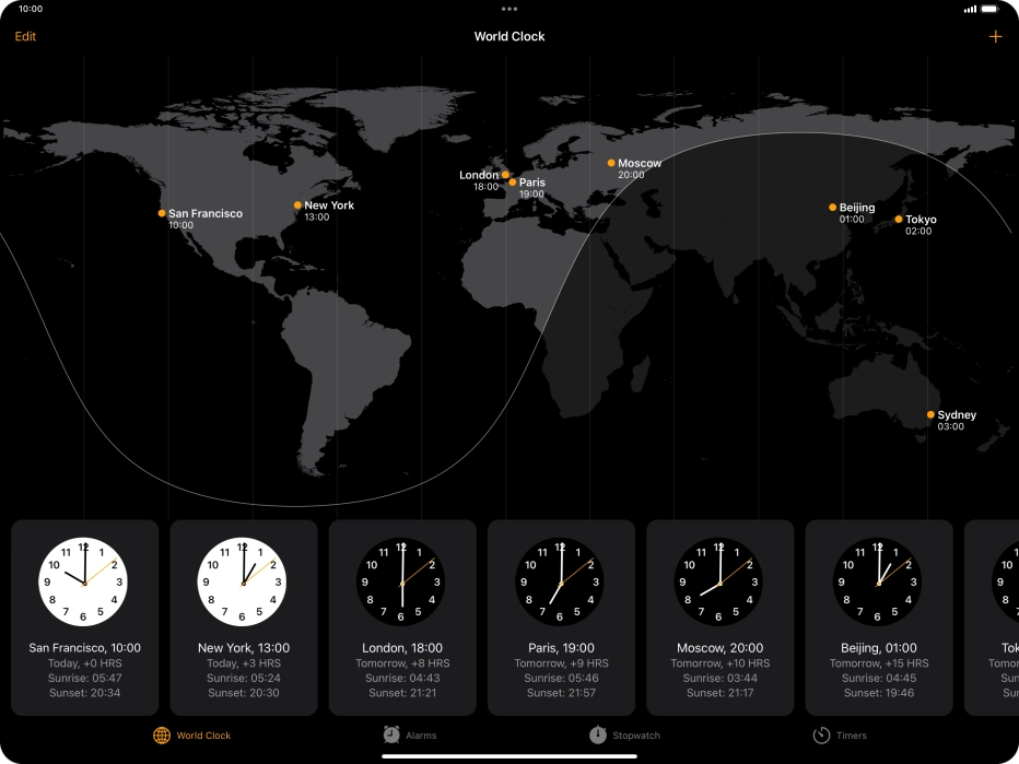 Slide your finger downwards starting from the top right side of the screen.