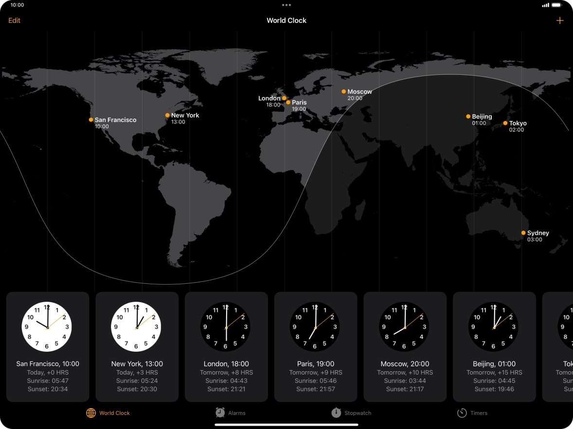 Slide your finger downwards starting from the top right side of the screen.