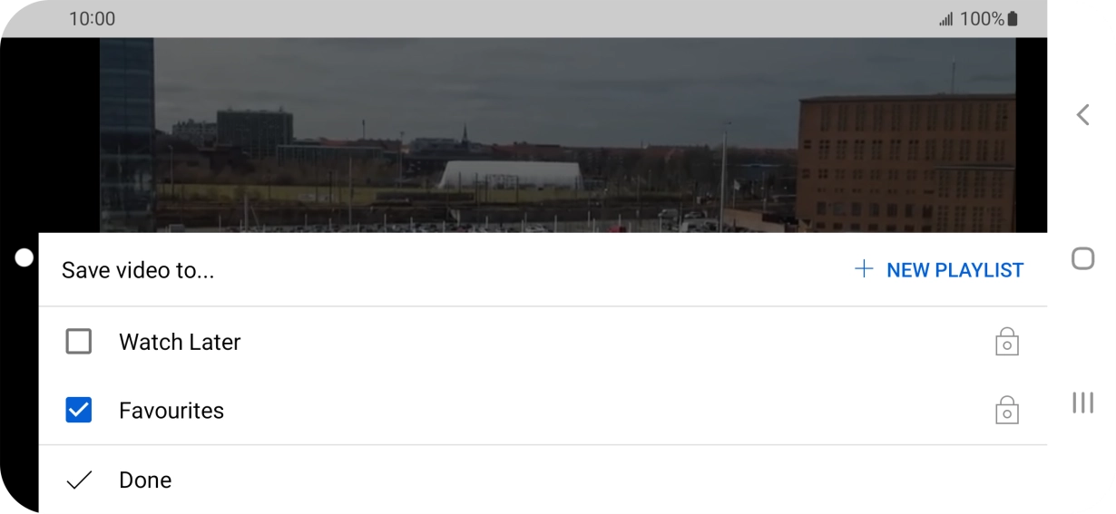 Press the required playlist. Press the required playlist.