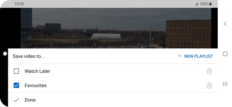 Press the required playlist. Press the required playlist.