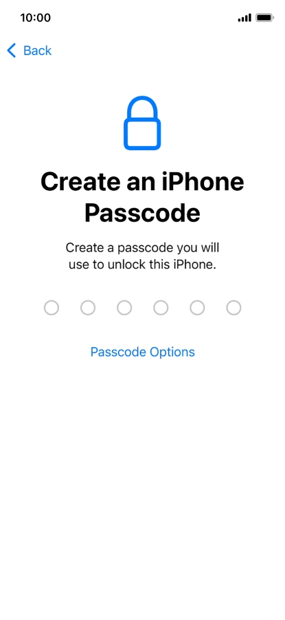 Press Passcode Options.