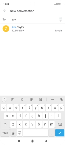 Press the required contact. Press the required contact.