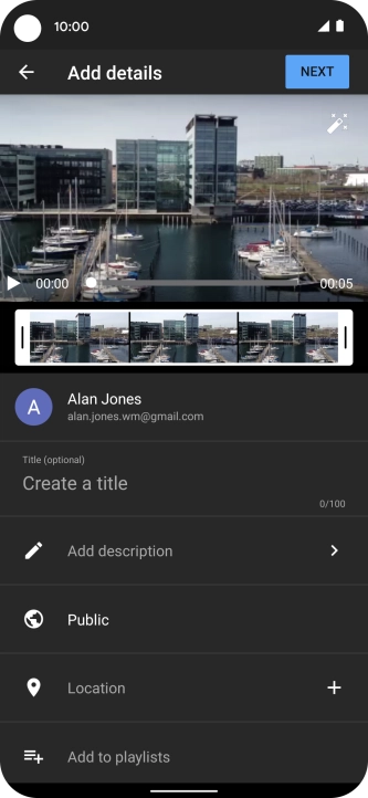 Press the field below 