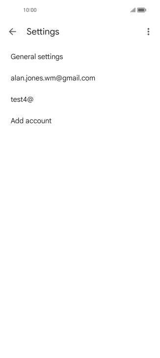 Press the required email account.