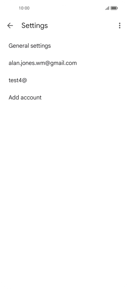 Press the required email account.