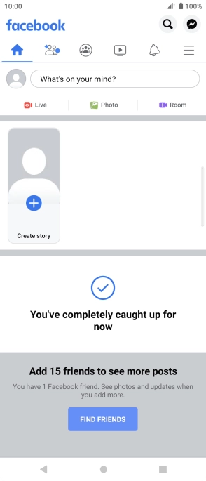 Press the text input field. Press the text input field.