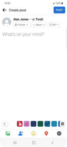 Press the text input field.