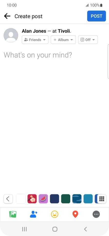 Press the text input field.
