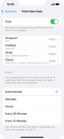 Press the indicator next to 