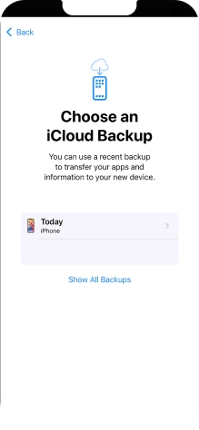 Press the required backup and your phone restores the content of the selected backup. Subsequently, follow the instructions on the screen to set up your phone and prepare it for use.