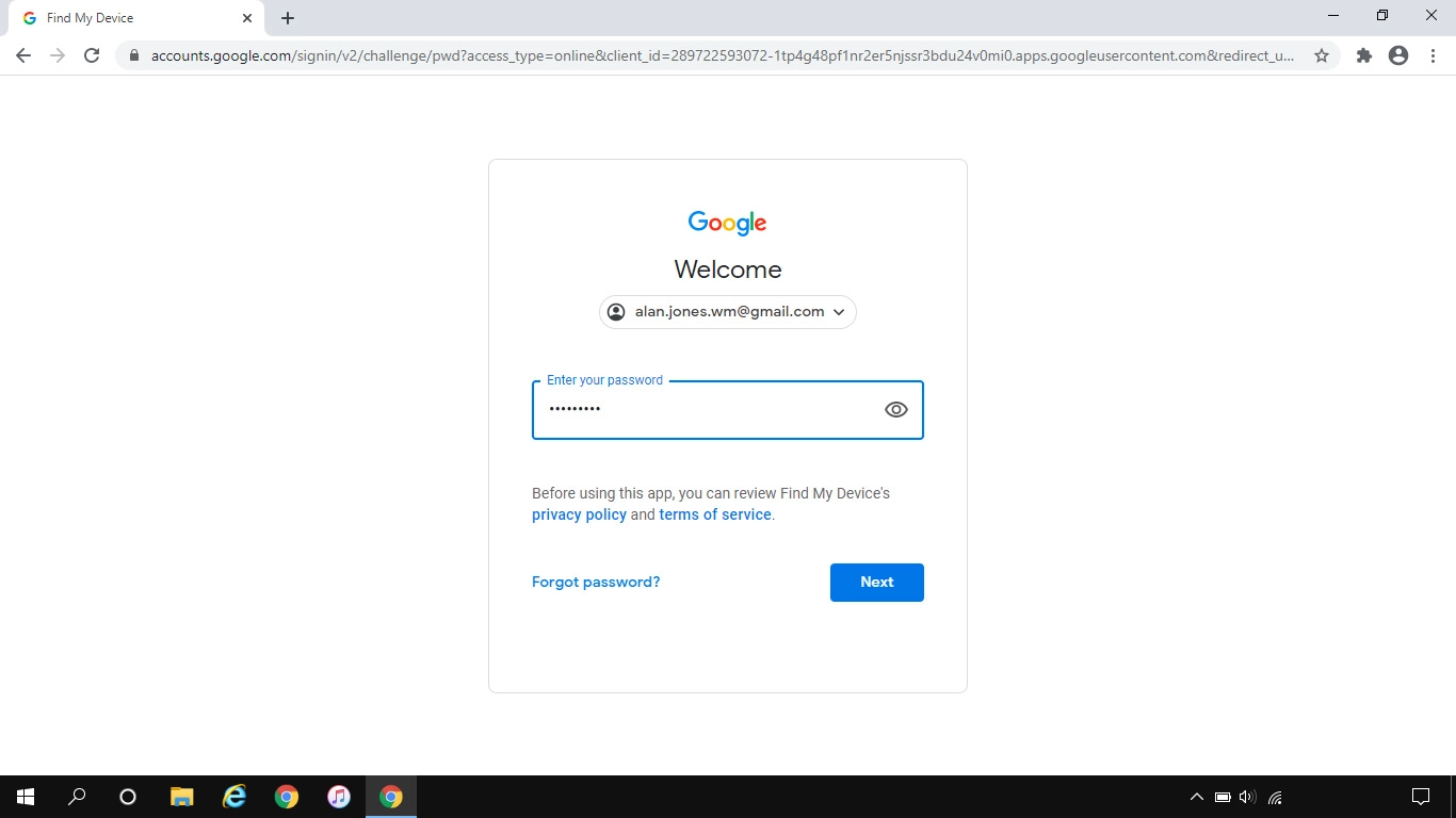 Follow the instructions on the screen to log on to your Google account.