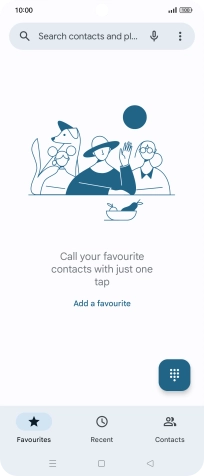 Press the keypad icon.