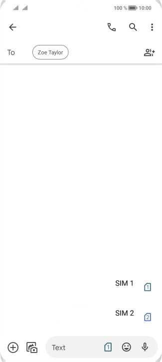 Press the required SIM. Press the required SIM.