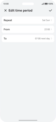 Follow the instructions on the screen to select settings for automatic activation of Do Not Disturb.