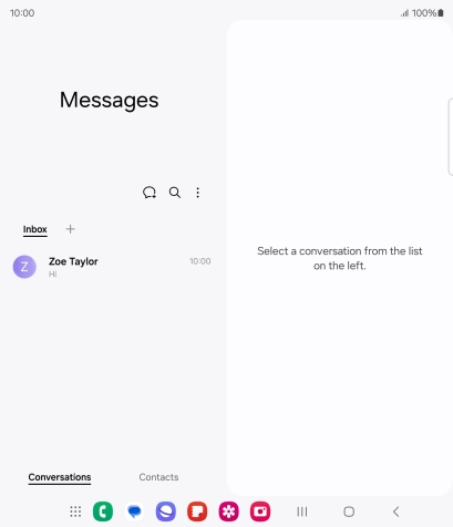 Press the menu icon.